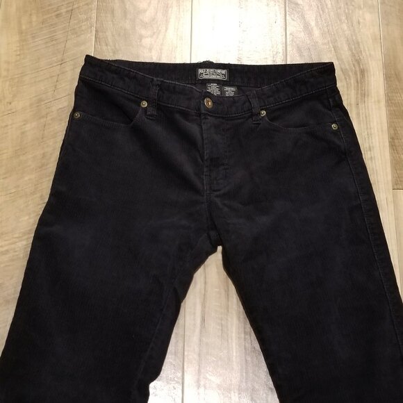 VTG Polo Jeans Company 8x30 Mid Rise Corduroy Pants Rigid Cotton Boot Cut Black - Picture 3 of 11